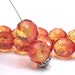 Fire Opal 10mm Bead Czech Glass Faceted FP Round : 10 pc