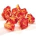 Fire Opal Large Czech Glass Bead 11x13mm Bell Flower - 10 pc