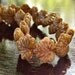 Czech Glass Maple Leaf Coral Pink Picasso : LAST 6 pc