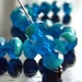 Summer Breeze Czech Glass Bead 6x8mm Gemstone Cut Donut - LAST 12