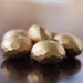 9x14mm Czech Glass Bead Puffy Faceted Matte Metallic Gold Rondelle : LAST 3 pc