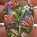 Handmade Lampwork Focal Bead -Peach Peonies- SRA S105