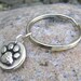 Little Paw Print Keychain, key ring, pet lover, dog paw, cat paw
