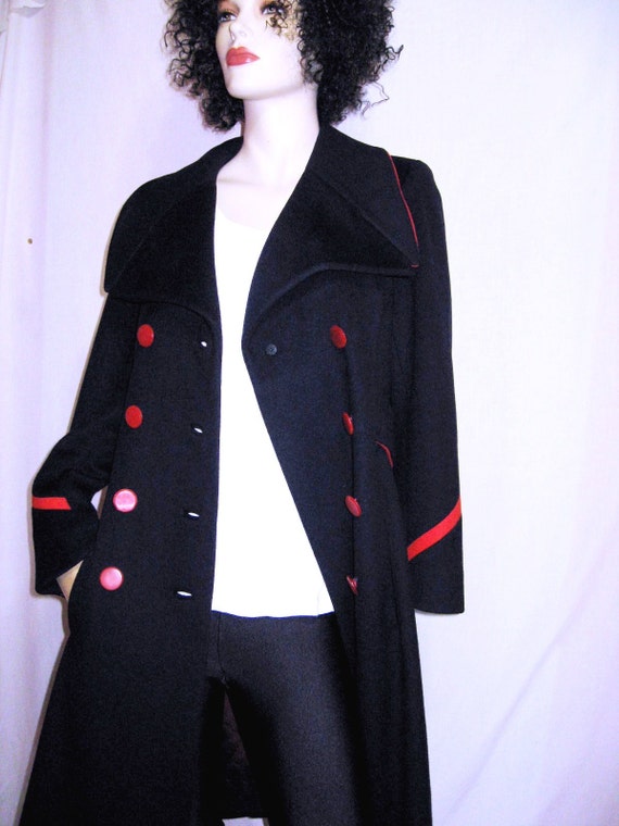 Red dress with sleeves wool coat Red dress with sleeves wool coat