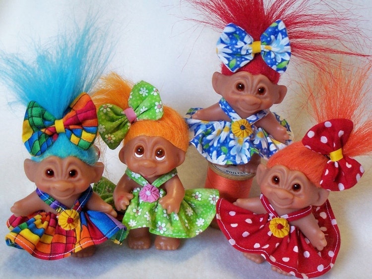 Troll Doll Dress Handmade 2 5 Inch Vintage Dam by YoYoCottage