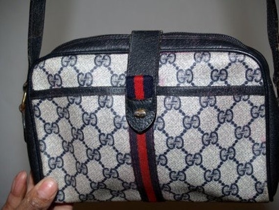 gucci white blue red bag