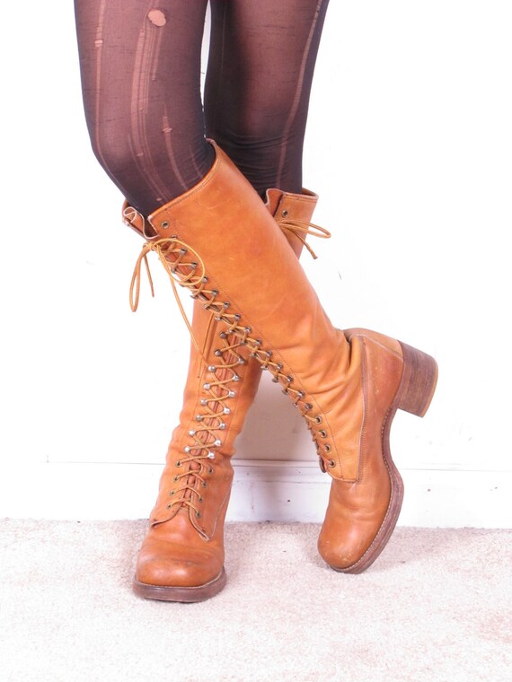 lace up frye boots vintage