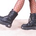 vintage 90s GOTH PLATFORM grunge punk rock combat military army lace up black leather boots unisex