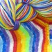 RESERVED ORDER for knittinprincess - 1 skein rainbow and clouds sock yarn