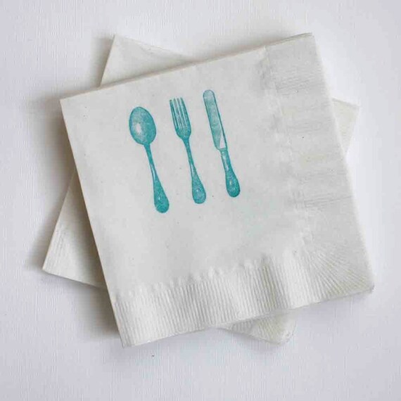 Cutlery Napkins Turquoise