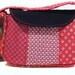 Small Upcycled Necktie Purse w/ a Red Pattern