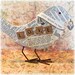 LOVE Altered Wood Bird Cut out Tabletop Decoupage