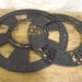 Vintage victorian Round Architectural Register Oven Grate Grill Cover Iron