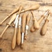 reserved for Rita Cobb 2 sets (4) with thread Vintage French Wooden Lace Bobbins Purchased in Paris Some with thread