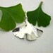 Ginkgo Leaf Pendant, Single leaf, Sterling Med. Size, 205