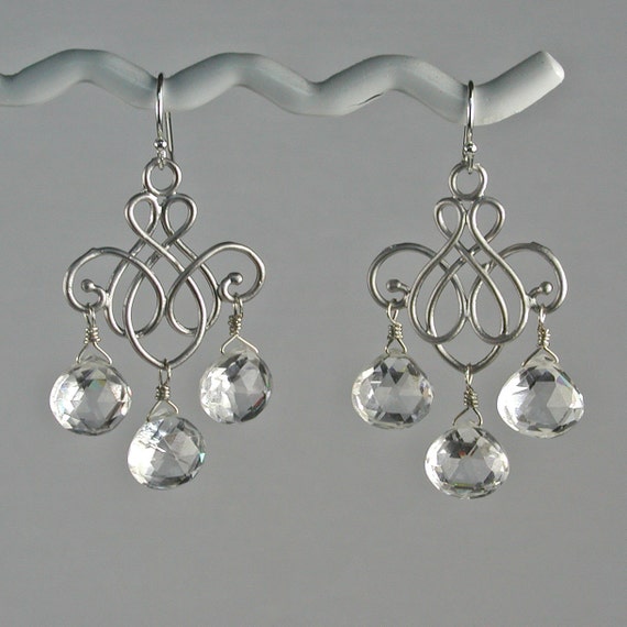 Cubic Zirconia Chandelier Earrings