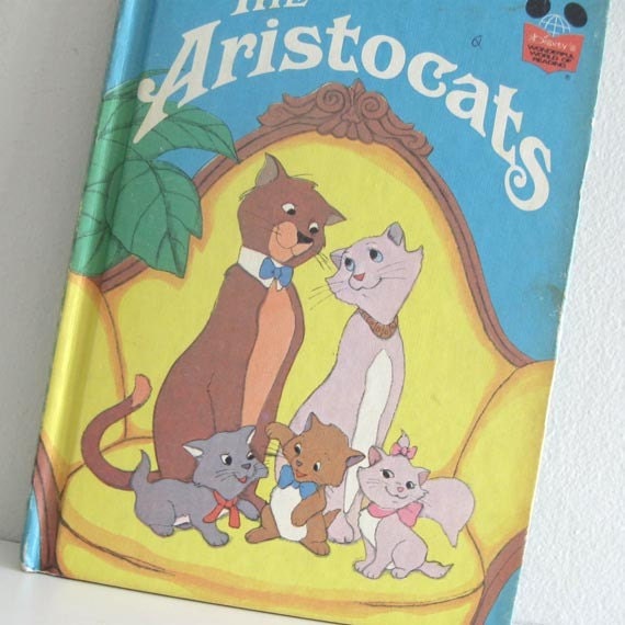 1973 Vintage Walt Disney Childrens Book The Aristocats