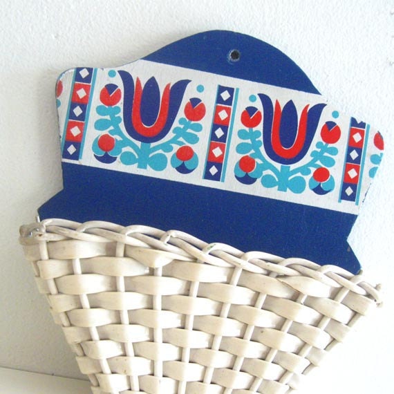 Vintage Coffee Filter Holder Wooden Kitchen Wall Hanging