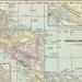 Antique 1901 Big Double Map of Cuba Mexico and Central America from Crams Universal Atlas - Reduced