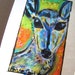 Wild Free and Happy Deer folkart painting original