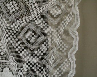 CROCHET LACE FABRIC - 30" x 90" . one piece