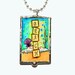 Beach Girl Soldered Glass Silver Plated Ball Chain Necklace