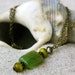 October Splendor Series - Brass Necklace with Green Bead