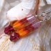 Orange, Pale Amethyst, Pink and Cranberry Earrings - Retro Bead Series - Last Pair