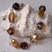 SALE: Topaz Brown and Champagne Glass Beaded Bracelet