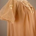 60s nude peignoir set / Vintage lingerie / 1960s nightie set