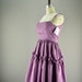 80s purple party dress vintage bridesmaid Tea length dress sleeveless prom garden cupcake Size small