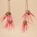 Vintage earrings / Funky little spiked earrings / pink and orange earrings