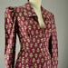 1970s 2 piece blouse and skirt / vintage 70s dress / 70s batik cotton blouse
