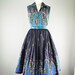 50s dress / 1950s 2 piece / Vintage cotton skirt set / 50s circle skirt and top
