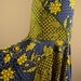 1970s batik skirt cotton print festival 70s mermaid skirt Size medium