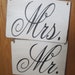 Rustic Wedding Mr Mrs Bride Groom Chair Sign Photo Prop Reception