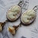 Abigail Earrings Vintage Buttons Repurposed Womens Jewelry