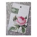 Pink Rose Tags , Vintage Background, Botanical Rose Tags