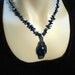 Blue Pearl Necklace with Lapis Pendant Removable Enhancer
