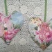 Valentine Hearts 2 Vintage Barkcoth Sachet Roses Fabrics