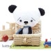 Panda -miniature amigurumi teddy bear toy- make to order-