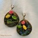 Batik Gourd Earrings Statement Jewelry