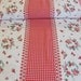 Flower Sugar Fabric Vintage Border Stripe - Red Gingham and Floral - 9.75 yard