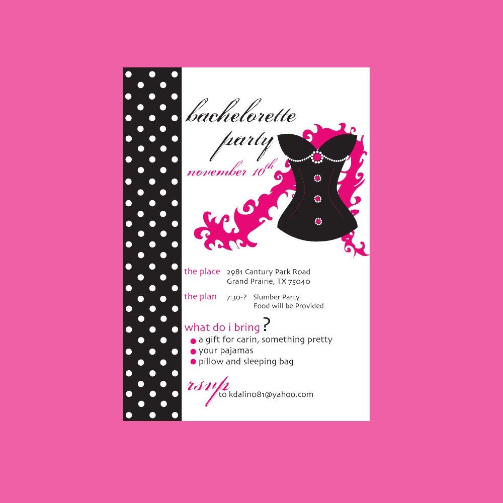 Custom Bachelorette Party Invitations 1