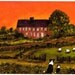 Border Collie SUNSET WATCH limited edition reproduction art print of Todd Young painting