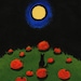 Black Cat PUMPKIN PATCH Modern Folk Art PRINT of Todd Young painting