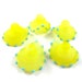 Lampwork beads glass set, Lampwork Beads set, lampwork beads - Yellow Turquoise Spanish Dancer Bells (5) SRA