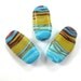 Sale - Lampwork beads, Handmade lampwork bead glass focal, Lampwork beads, Lampwork beads set, Squeezed Caterpillar Beads (3) SRA