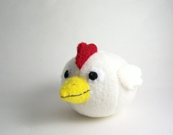 white chicken stuffed animal