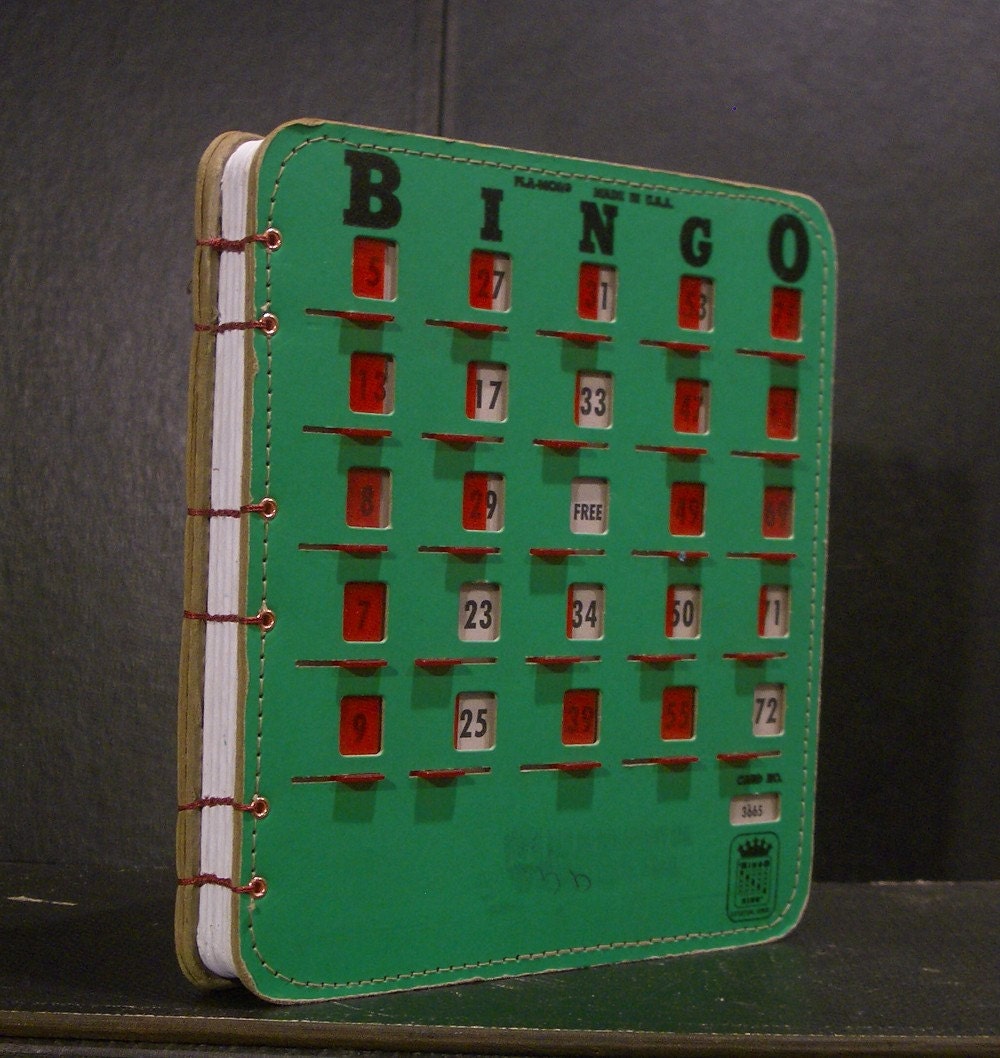 Bingo King PlaMor Bingo Book Green/White Paper